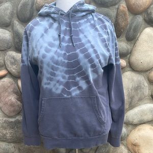 Old Navy Classic Blue Tye Dye Hooded Sweatshirt Large